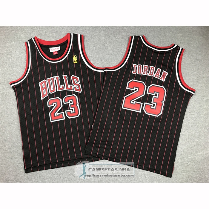 Camiseta Nino Chicago Bulls Michael Jordan NO 23 Mitchell & Ness 1996-97 Negro